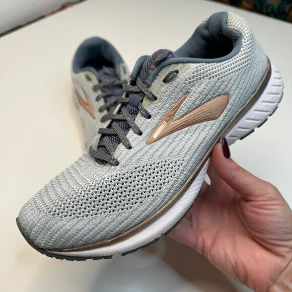 Brooks Revel 3 Oyster Flint Stone Pale Gold Sneakers - Picture 1 of 6